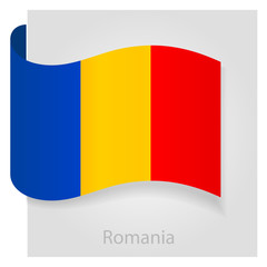 Fototapeta premium Romanian flag, vector illustration