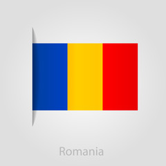 Romanian flag, vector illustration