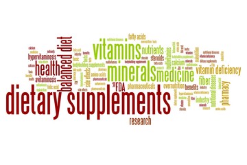Diet supplements - word cloud