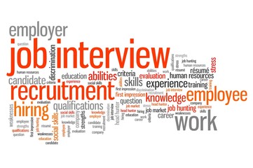 Job interview - word cloud
