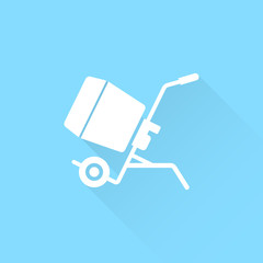 Concrete mixer vector icon.