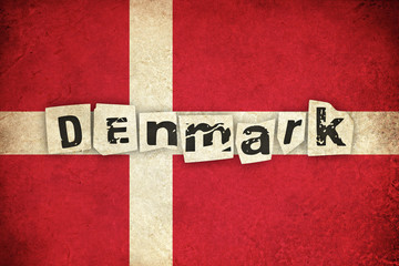 Denmark grunge flag background illustration of european country