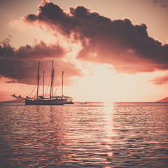 Fototapeta premium Recreational Yacht at the Indian Ocean