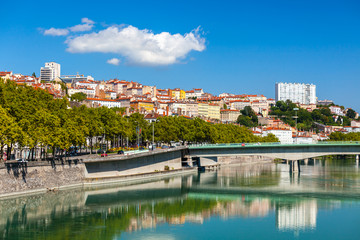 Cityscape of Lyon, France