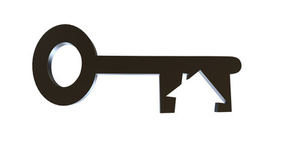 House key icon abstract design