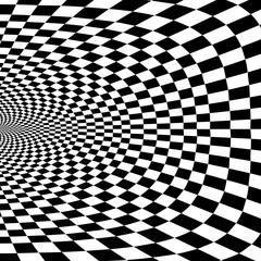 Vector optical illusion black and white background

