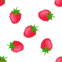  seamless pattern with raspberries