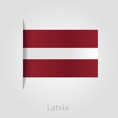 Latvian flag, vector illustration