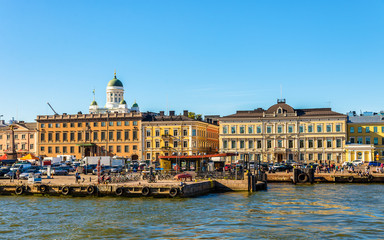 Fototapeta na wymiar Berth of ferries in Helsinki - Finland