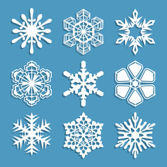 Icons snowflakes