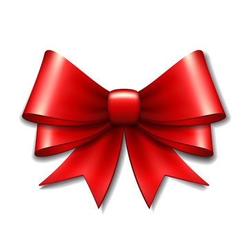 Red vector gift bow