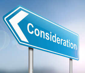 Obraz premium Consideration concept.
