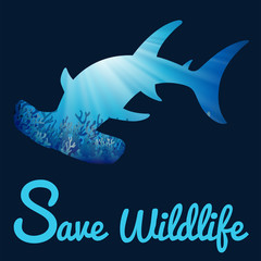 Save Wildlife poster with whaleshark