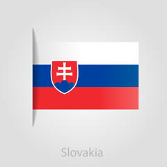 Slovakia flag, vector illustration