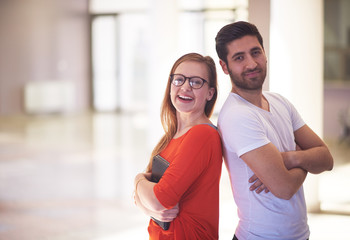 Fototapeta premium students couple standing together