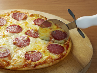 homemade  pizza  Pepperoni.