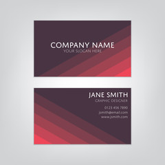 Front and back business card design