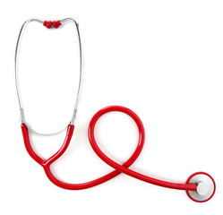 Medical stethoscope isolated on white