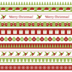 Christmas seamless borders