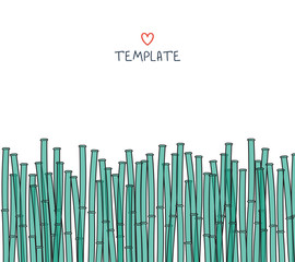 Template with bamboo. Japanese background