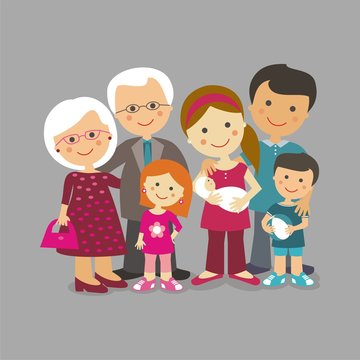 Abuelos, padres y nietos 