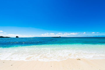 Fototapeta na wymiar Sea, beach, seascape. Okinawa, Japan, Asia.