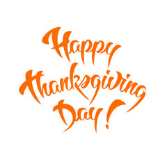 Happy Thanksgiving Day Calligraphic text