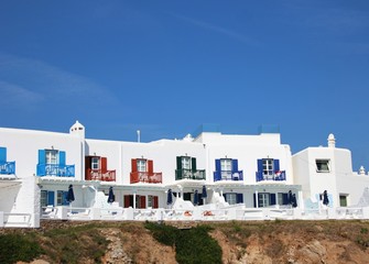 Houses in the island of Mykonos