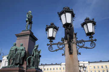 Fototapeta na wymiar Alexander II Monument (1894), Senate Square, Helsinki