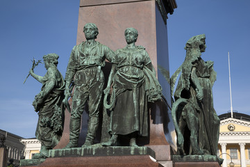 Fototapeta premium Alexander II Monument (1894), Senate Square, Helsinki