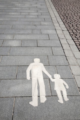 Pedestrian Sign on Street in Helsinki
