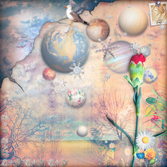 Dreams valley with colored flowers series © Rosario Rizzo