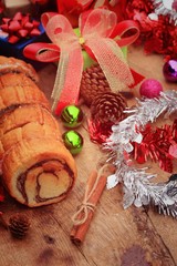 Chocolate cake yule log