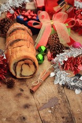 Chocolate cake yule log