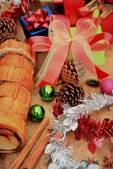 Chocolate cake yule log