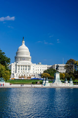 Washington DC, US Capitol Building in a sunny day