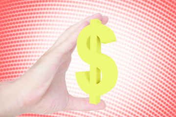 Hand holding dollar sign