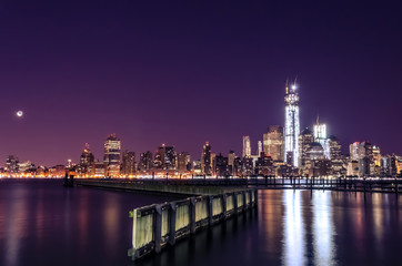 Fototapeta na wymiar NewYork manhattan City at Night