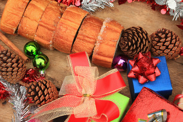 Chocolate cake yule log