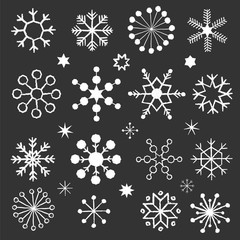 Chalkboard Snowflakes © Giraphics