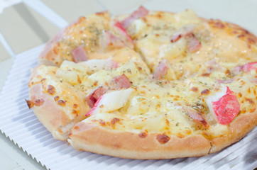 Pizza in paper box