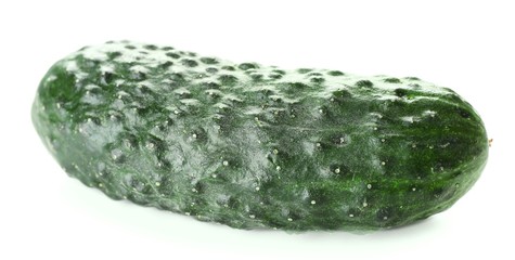 Ripe cucumber isolated on white