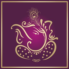 Ganesha, wedding card, royal Rajasthan, India