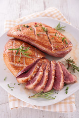 grilled duck meat