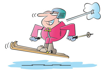 ski jumper performing a ski jump