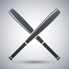 Vector crossed baseball bats icon