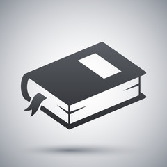 Vector closed book icon