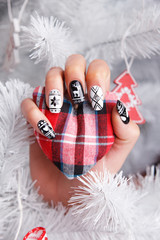 Beautiful nails with christmas sample