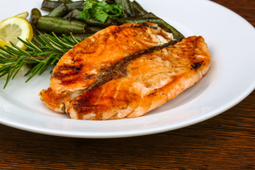 Grilled salmon