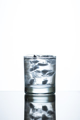 glass of ice and water